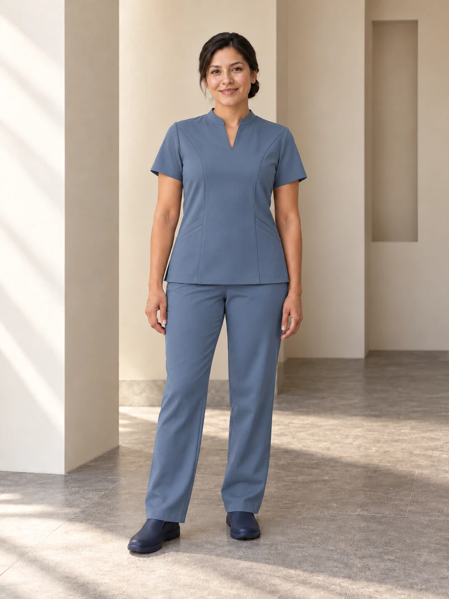 Conjunto Modena · Azul pizarra · front · Elena, referencia M