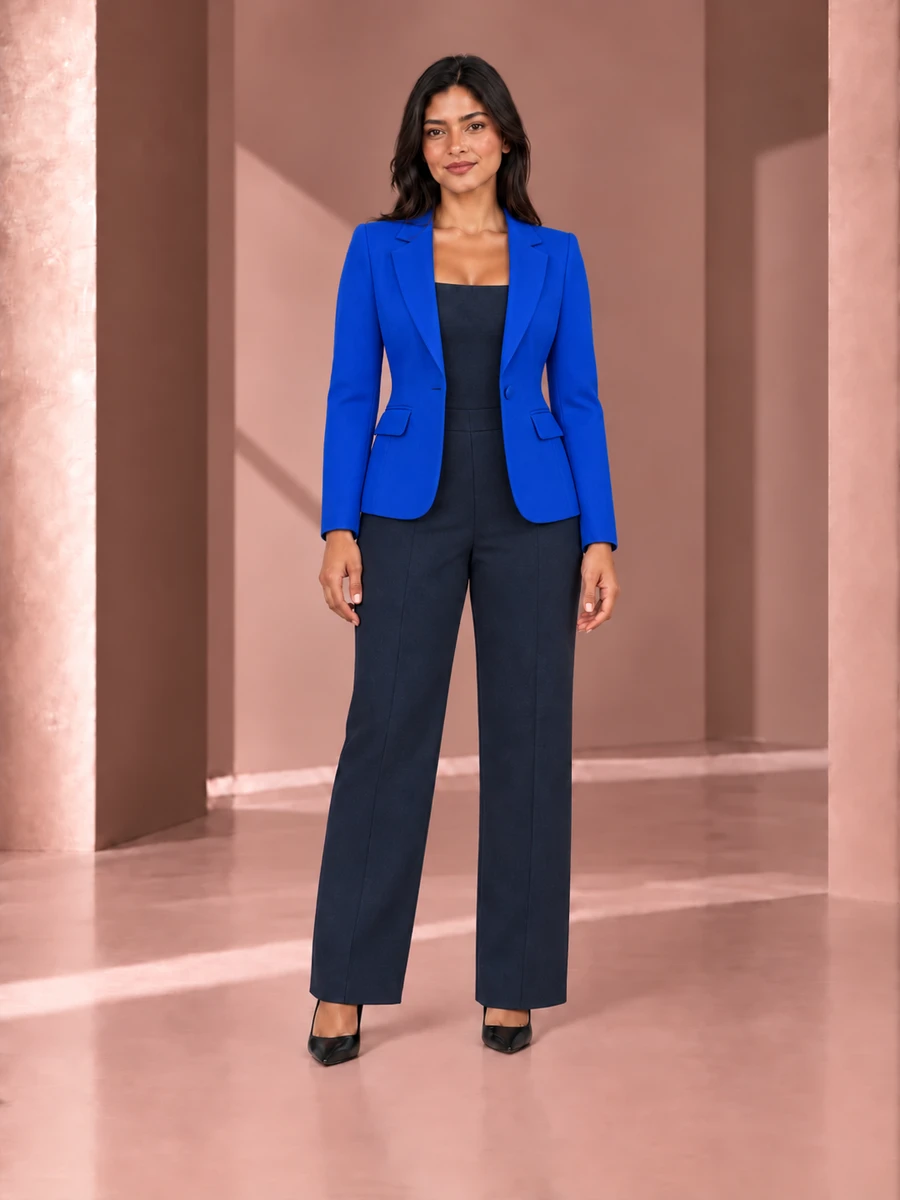 mono palermo marino y blazer siena azul cobalto · Alma, referencia XS